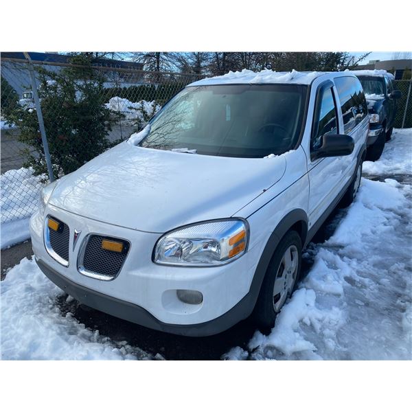 2008 PONTIAC MONTANA SV6 SPORT VAN, 4DR 4 PASS VAN, WHITE, VIN # 1GMDU03158D186824