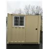 Image 2 : BEIGE PORTABLE OFFICE CONTAINER W87" X L108" X H99" WITH WINDOW AND LOCKING MAN DOOR