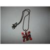 Image 1 : Red enamel rhinestone cluster pendant! #2360060