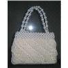 Image 1 : White Lucite Beaded Handbag - Made In Japan #2360382