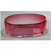 Image 1 : CZECH VINTAGE CRANBERRY GLASS PIN TRAY #2360543
