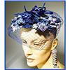 Image 1 : GREAT VINTAGE BLUE FLORAL LADIES HAT 40's #11 #2360545