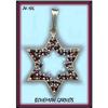 Image 1 : BOHEMIAN GARNET JEWISH STAR OF DAVID #186 #2360564