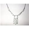 Image 1 : Art Deco Sterling Silver & Diamante  Lavaliere #2379877