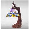 Image 1 : PEACOCK GLASS LAMP / NEW #2379959