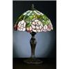 Image 1 : ROSE GLASS LAMP W METAL LEAD BASE / NEW #2379960