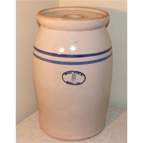 Vintage Marshall Pottery 5 Gallon Butter Churn 2379979