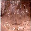 Image 1 : LEMONade SET Pitcher 6 Glasses BUTTERFLY Etch #2380104