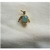 1940's ~14K Y GOLD & AQUA PENGUIN PIN #2380112