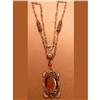 1900s CZECH Golden Topaz DECO drop necklace #2380269
