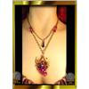 40s long Chandelier Fuschia crystal necklace ER#2380272