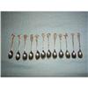 12 dutch  silver flower design mocca spoons. #2380396