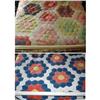 Image 1 : Large Double Sided  Hexagon Quilt needs repair #2380454