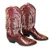 Justin  Maroon Fancy leather  Cowboy boots 9D #2380461