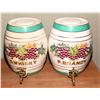 Image 1 : Pair of Large Ceramic Whiskey & Brandy Barrels [142390]