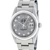 Image 1 : Rolex Mens Stainless Meteorite Diamond 36MM Oyster Perpetual Datejust Wristwatch