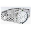 Image 3 : Rolex Mens Stainless Steel White Diamond & Emerald 36MM Datejust Wristwatch