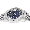 Image 3 : Rolex Mens Stainless Steel Blue String Diamond Lugs & Sapphire Datejust Wristwat