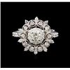 Image 2 : 14KT White Gold 0.51 ctw Diamond Ring