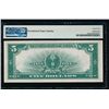 Image 2 : 1923 $5 Lincoln Porthole Silver Cert PMG 63EPQ