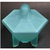 Image 1 : SPHINX  Blue Satin Glass Powder Jar #2364851