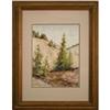 Image 1 : Cedars in Spring landscape Painting by Olive M.#2378573