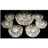 Image 1 : CZECH VINTAGE CUT CRYSTAL 7 pc BERRY SET #186 #2378814