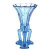Image 1 : Ice Blue Pressed Glass Art Deco ROCKET Vase #2378919