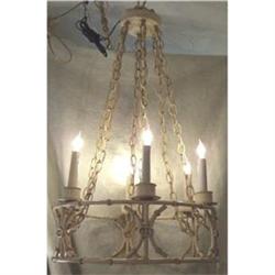 Shabby Chic Ivory Color Tole Fixture #2379396