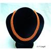 Image 1 : Natural Coral Beads Net Maze Pattern Necklace  #2379475