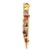 Image 1 : Antique Scottish Topaz & Agate Pin #2379549