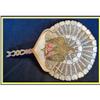 Image 1 : ANTIQUE VELLUM FAN EVENTAIL PIERCED PAINTED #2379592