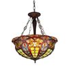 Image 2 : Stained Glass Inverted Ceiling Pendant Light