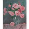 Image 1 : Signed Modern Impressionist Oil Painting, Spring Roses