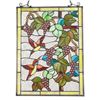 Image 1 : Vineyard Grapes & Hummingbirds Stained Art Glass Window