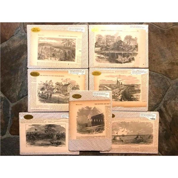 Group of 19thc Civil War Wood Engravings