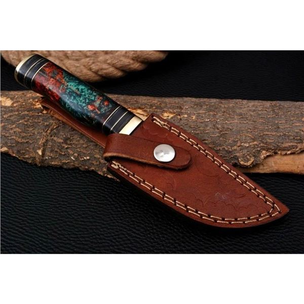 Custom Damascus Steel Hunting Knife