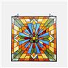 Image 2 : Mission Style Stained Art Glass Handing Window Panel