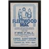 Image 1 : Framed Fleetwood Mac Concert Poster, August 24, 1976