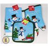 Image 1 : NEW KITCHEN LINENS INCLUDING OVEN MITT, TWO POT