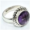 Image 4 : SILVER AMETHYST(6.1CT) RING (~WEIGHT 6.1G)
