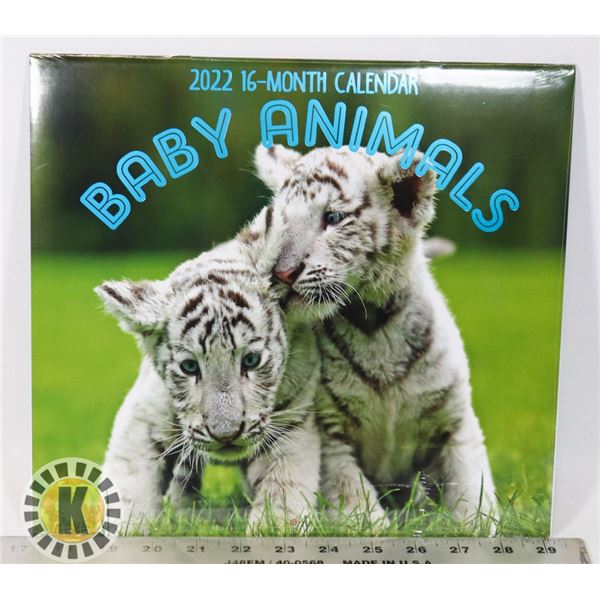 NEW 2022 16-MONTH BABY ANIMALS 2022 CALENDAR