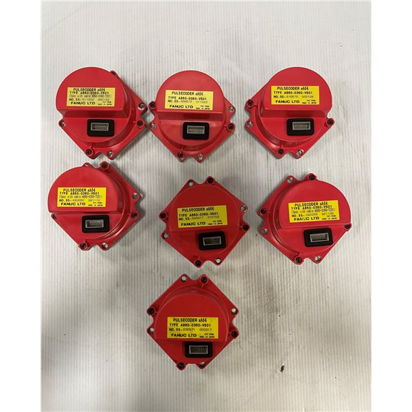 Lot Of (7) Fanuc # A860-0360-V501 Pulse Coders