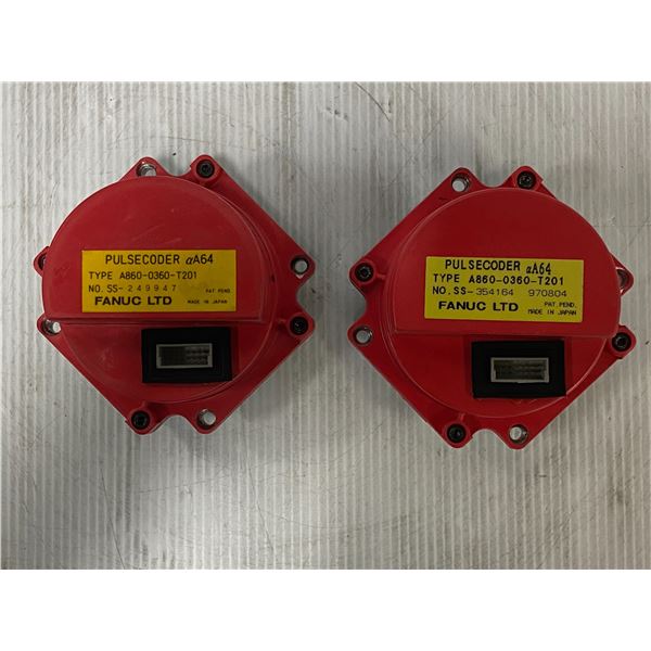 (2) Fanuc # A860-0360-T201 Pulse Coders