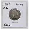 Image 1 : 1791 A SILVER FRANCE 15 SOL COIN