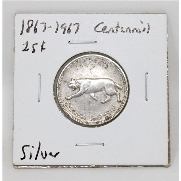 1867-1967 SILVER CENTENNIAL 25 CENTS COIN