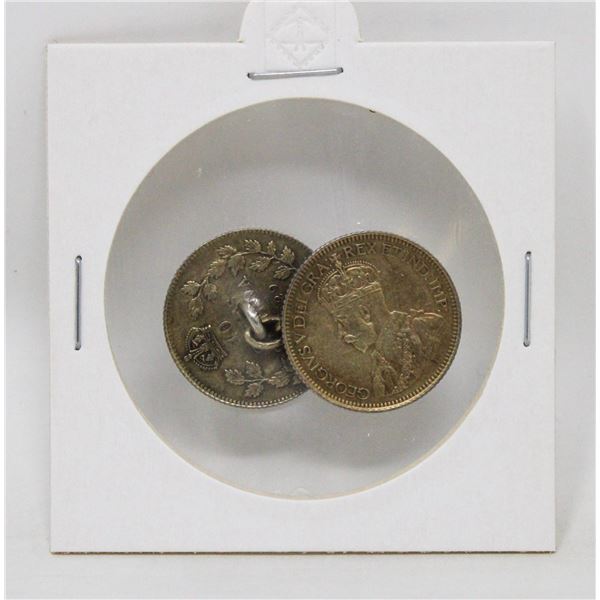 VINTAGE 1929 SILVER CANADA 10 CENTS CUFFLINK