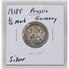 Image 1 : 1918 F SILVER PRUSSIA 1/2 MARK COIN