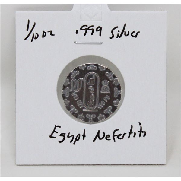 1/10oz FINE .999 SILVER EGYPT NEFERTITI ROUND