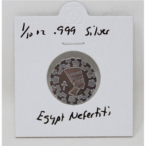 1/10oz FINE .999 SILVER EGYPT NEFERTITI ROUND